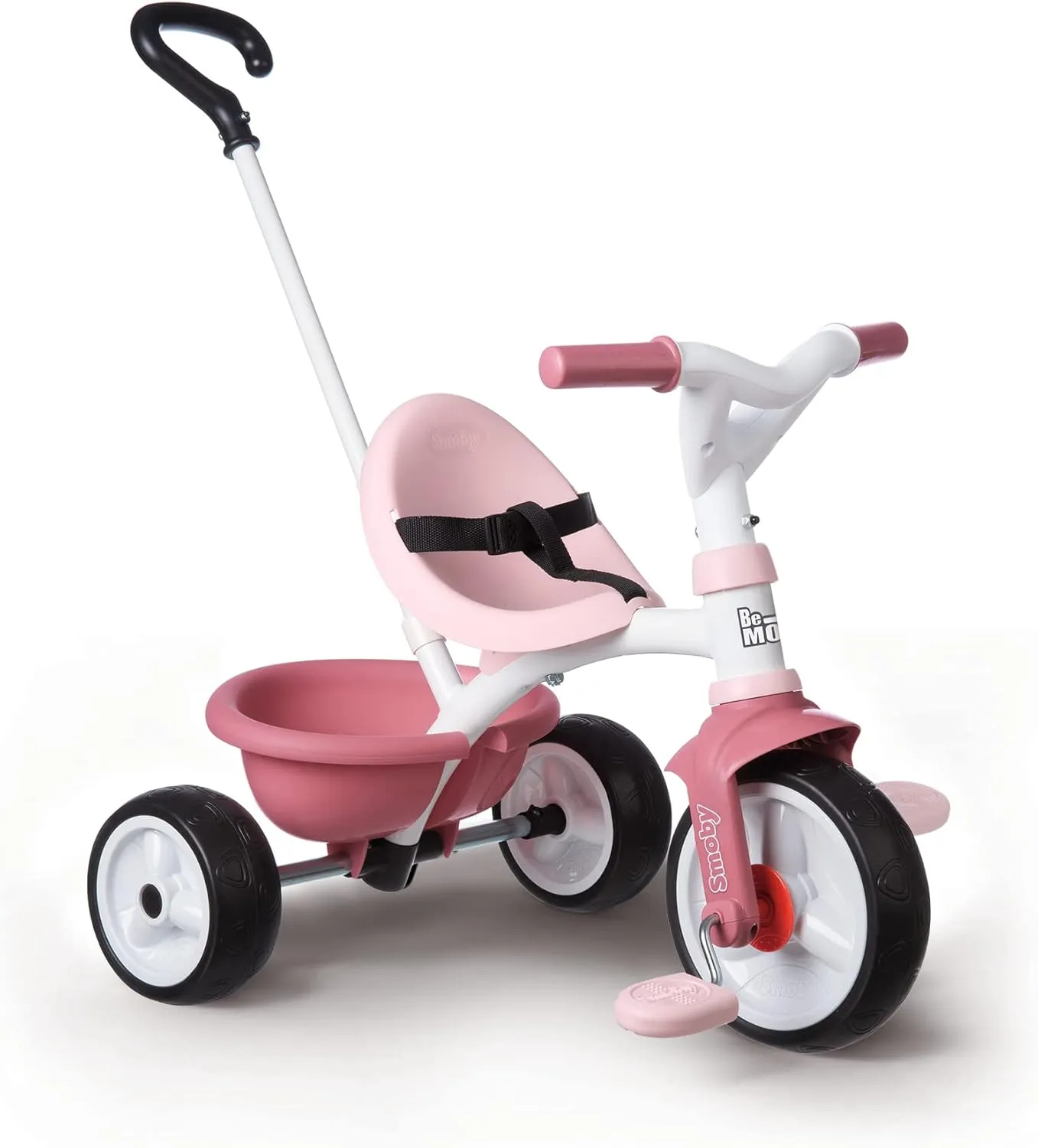 Smoby Tricycle - Pink, Metal, 68 x 52 x 52 cm, Suitable for Children 15 Months , Unisex, Made in Spain