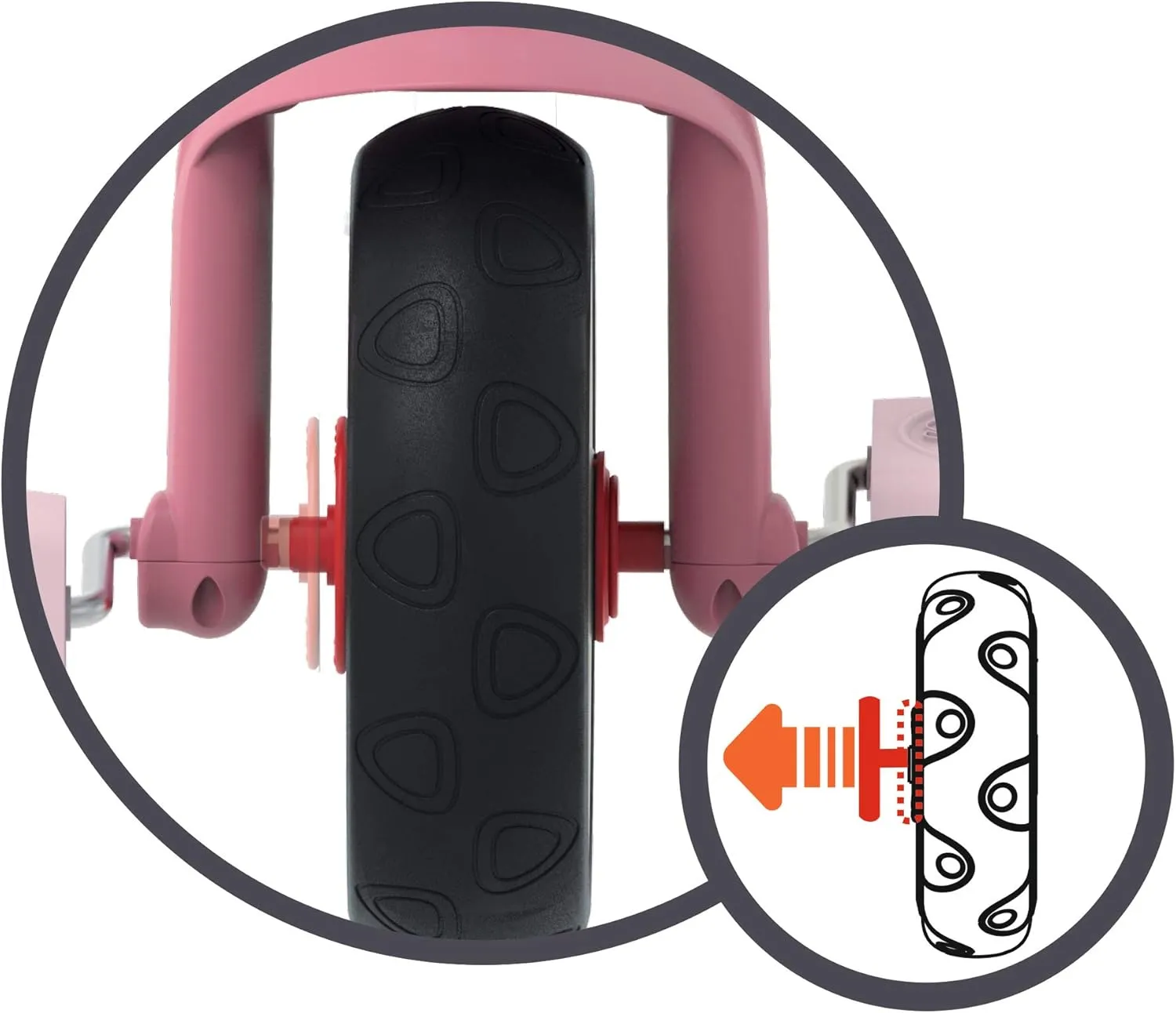Smoby Tricycle - Pink, Metal, 68 x 52 x 52 cm, Suitable for Children 15 Months , Unisex, Made in Spain