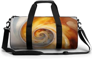 Snail Shell Gym Bag Travel Waterproof Duffel Bag Carryon Overnight Bags Tote Bags for Sports