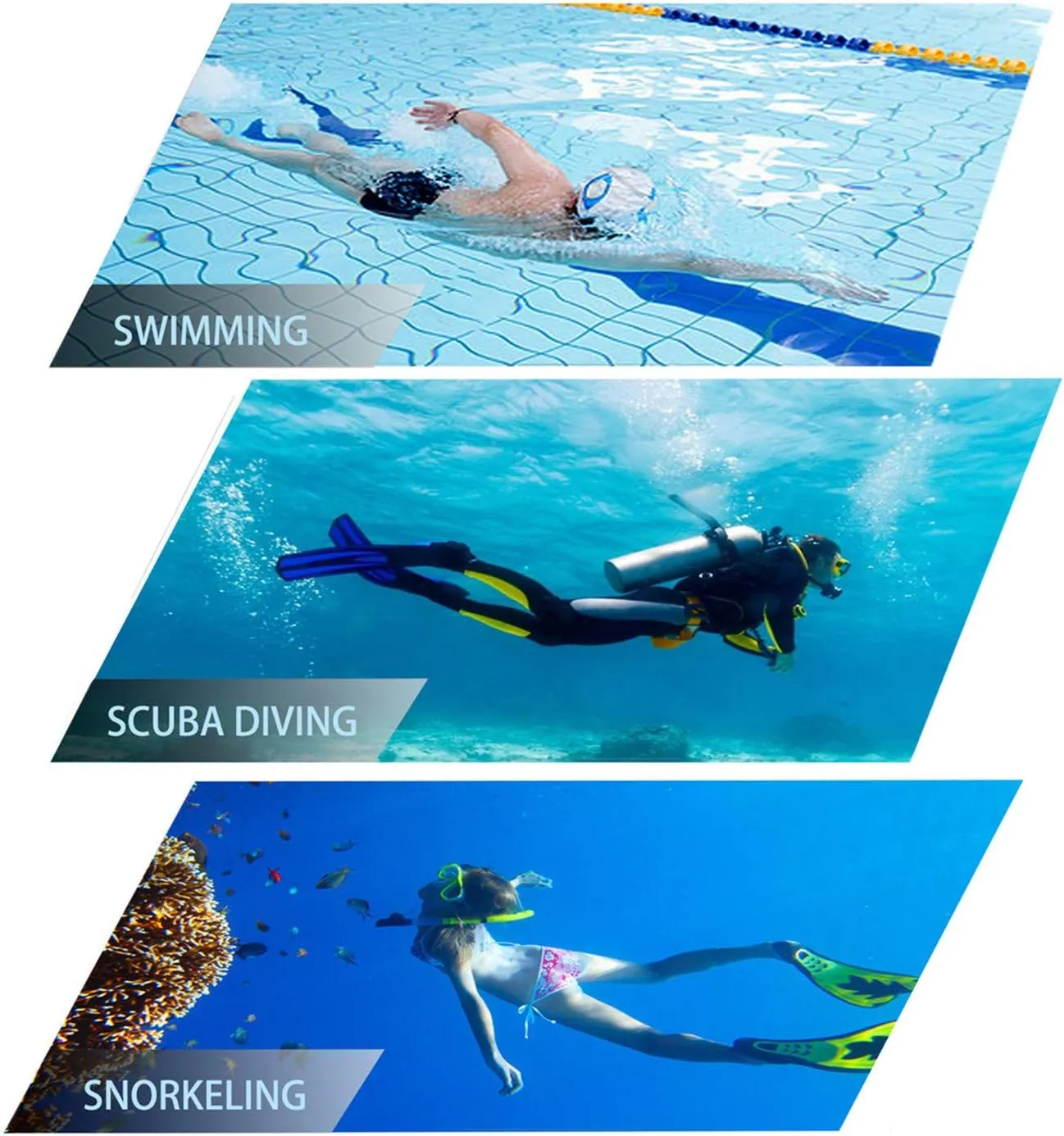 Snorkel mask Snorkeling Set for Adults and Youth, Diving mask and Full Dry Snorkel Swim Googles is Suitable for Snorkeling, Dive Scuba Diving, Swimming