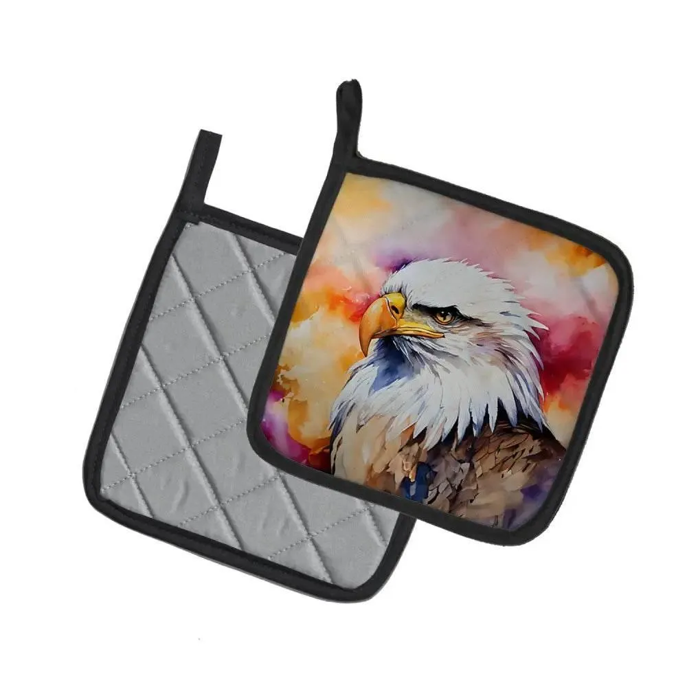 Soaring Eagle Pot Holders: Grab Yours Now! Elevate your kitchen decor with the Eagle pot holder, a stunning blend of functionality and patriotic design.