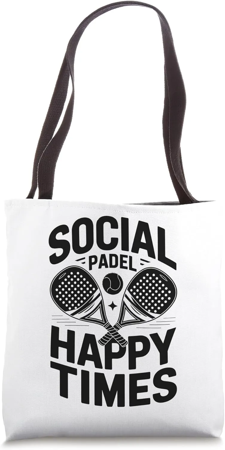 Social Padel Happy Times Padel Sports Athlete Game Players Tote Bag