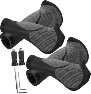 Sosoport 4pcs Non Slip Bicycle Handlebar Grips Covers with Dual Locking Design Ergonomic Rubber Material for Enhanced Safety and Shock Absorption for Mountain and Bullhorn Bikes Riding