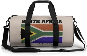 South Africa Flag Small Gym Bag for Men Women Swim Dance Travel Tote Duffle Bags with Shoulder Strap, style