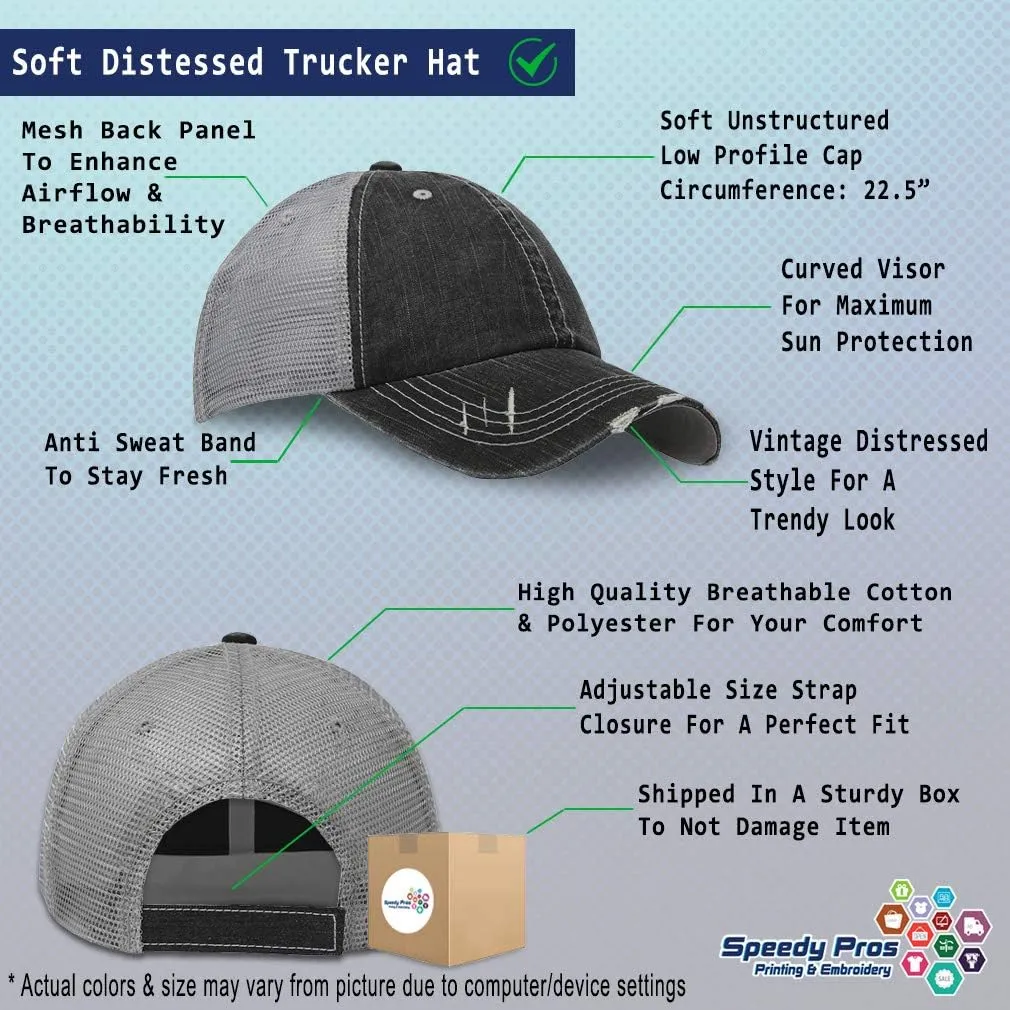 Speedy Pros Distressed Trucker Hat Stink Bug Insects Cotton Trucker Hats for Men & Women
