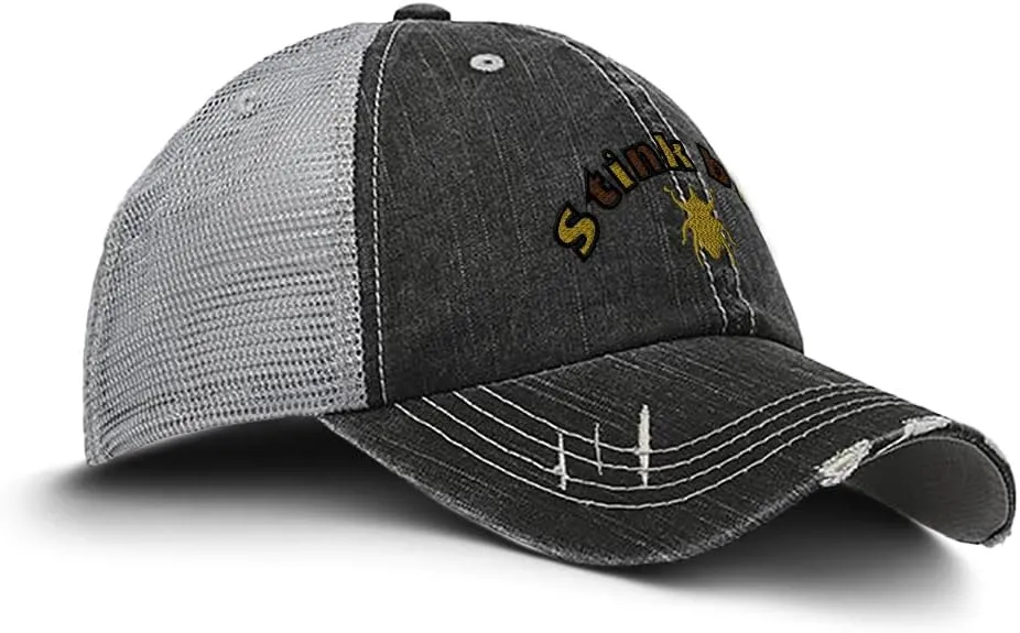 Speedy Pros Distressed Trucker Hat Stink Bug Insects Cotton Trucker Hats for Men & Women