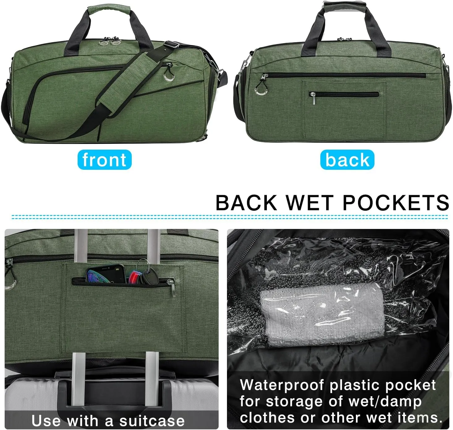 Sports Small Gym Bag for Men and Women Travel Duffel Bag Workout Bag with Shoes Compartment
