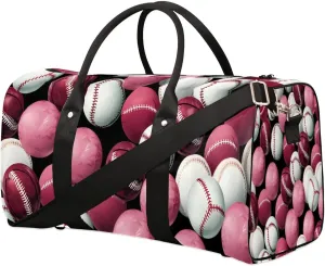 Sprot Baseball Travel Duffel Bag for Women Men Waterproof Foldable Overnight Weekender Bag Large Capacity Sports Gym Bag
