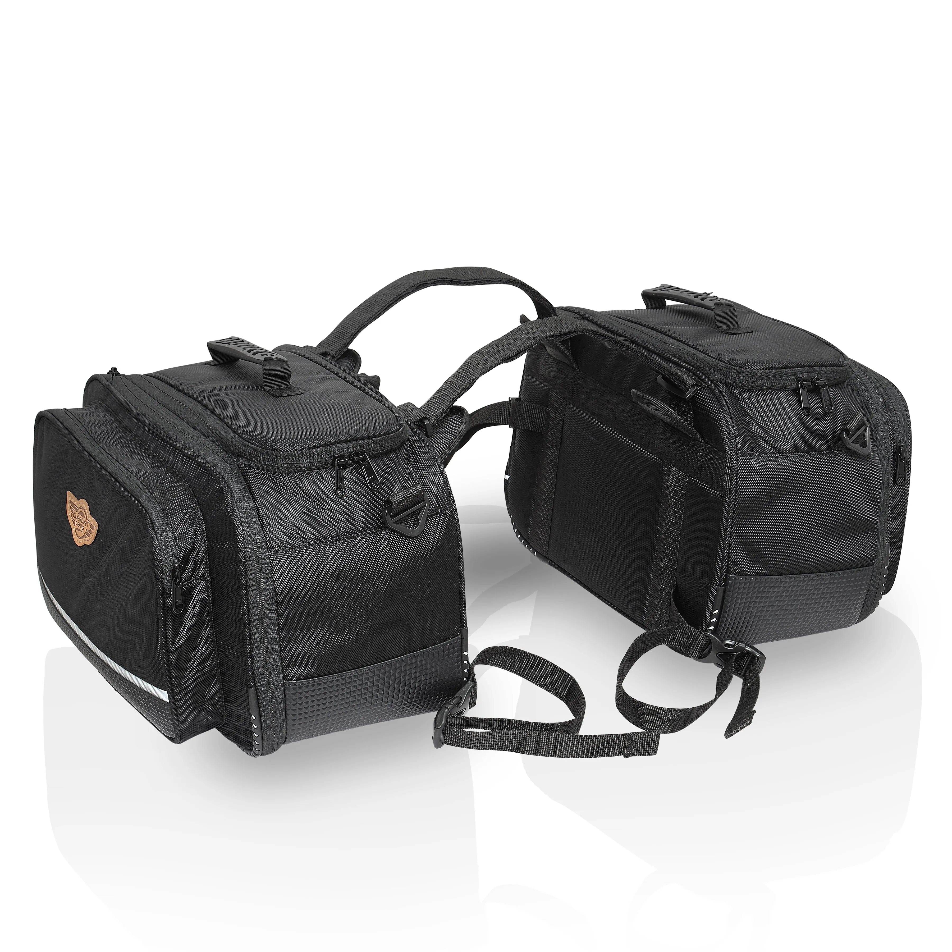 Stallion Saddlebag with Rain Covers 50Ltrs expandable to 65Ltrs