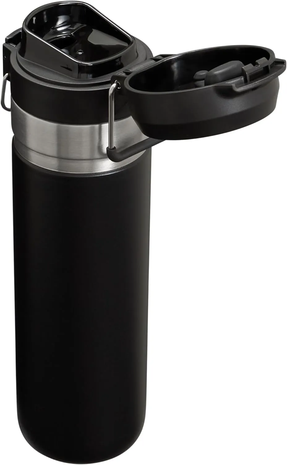 Stanley Quick Flip GO Water Bottle 24 oz | Push Button Lid | Leakproof and Packable for Travel and Sports | Insulated Stainless Steel | BPA-Free | Black 2.0