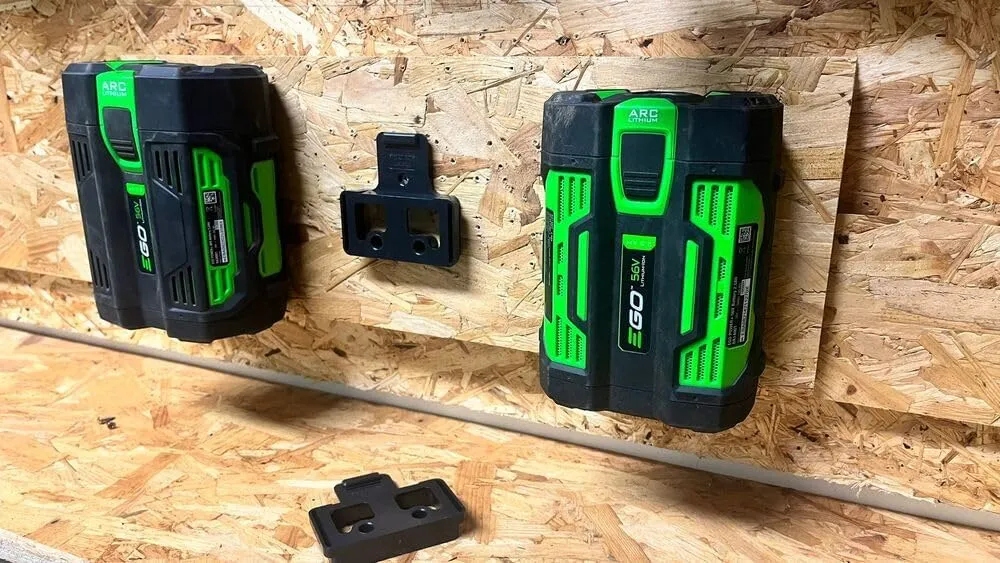 StealthMounts Battery Holder Compatible with EGO 56V (4 Pack) - Black | StealthMounts Battery Mounts for EGO | Mount for EGO 56V | Made in the UK