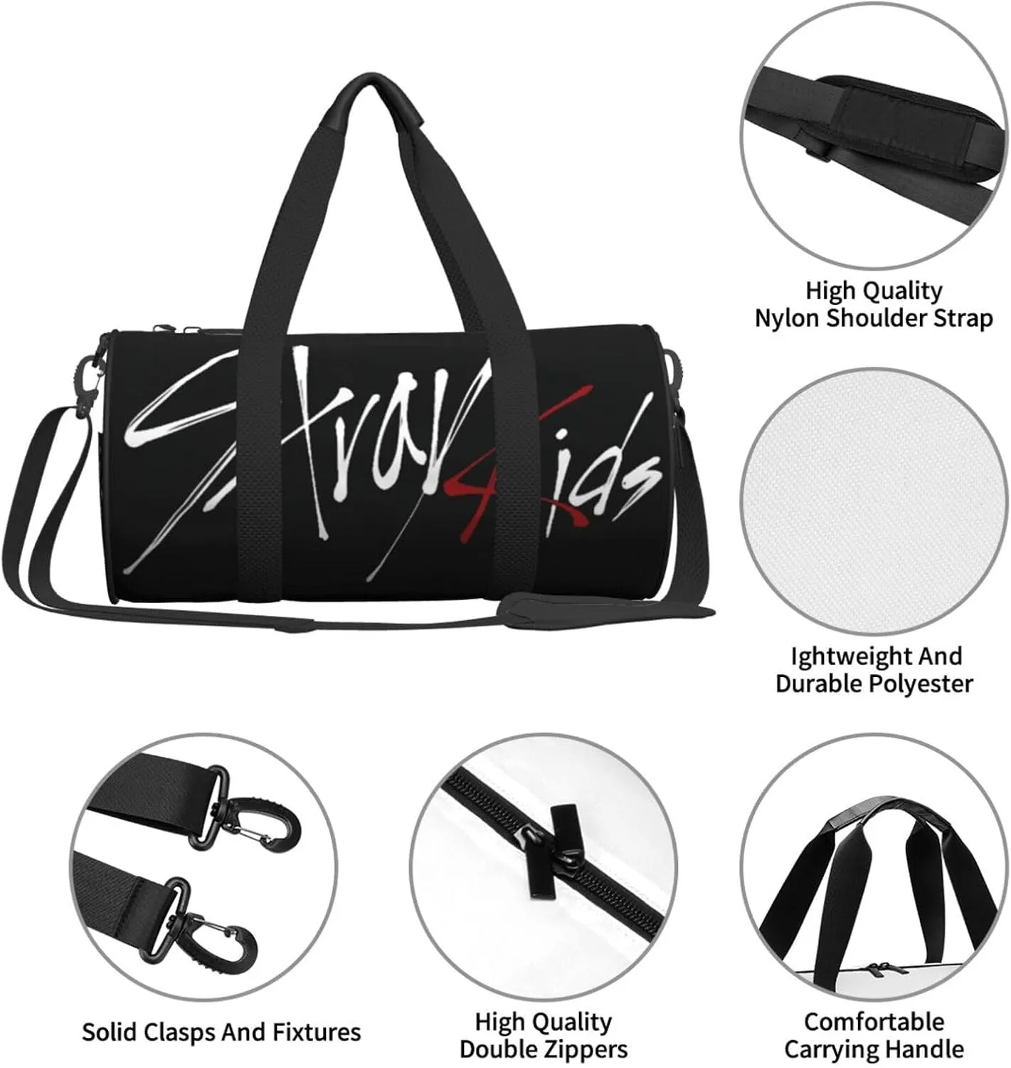 Stray Music Kids Duffel Bags,Traveling Sports Gym Bags for Men and Women