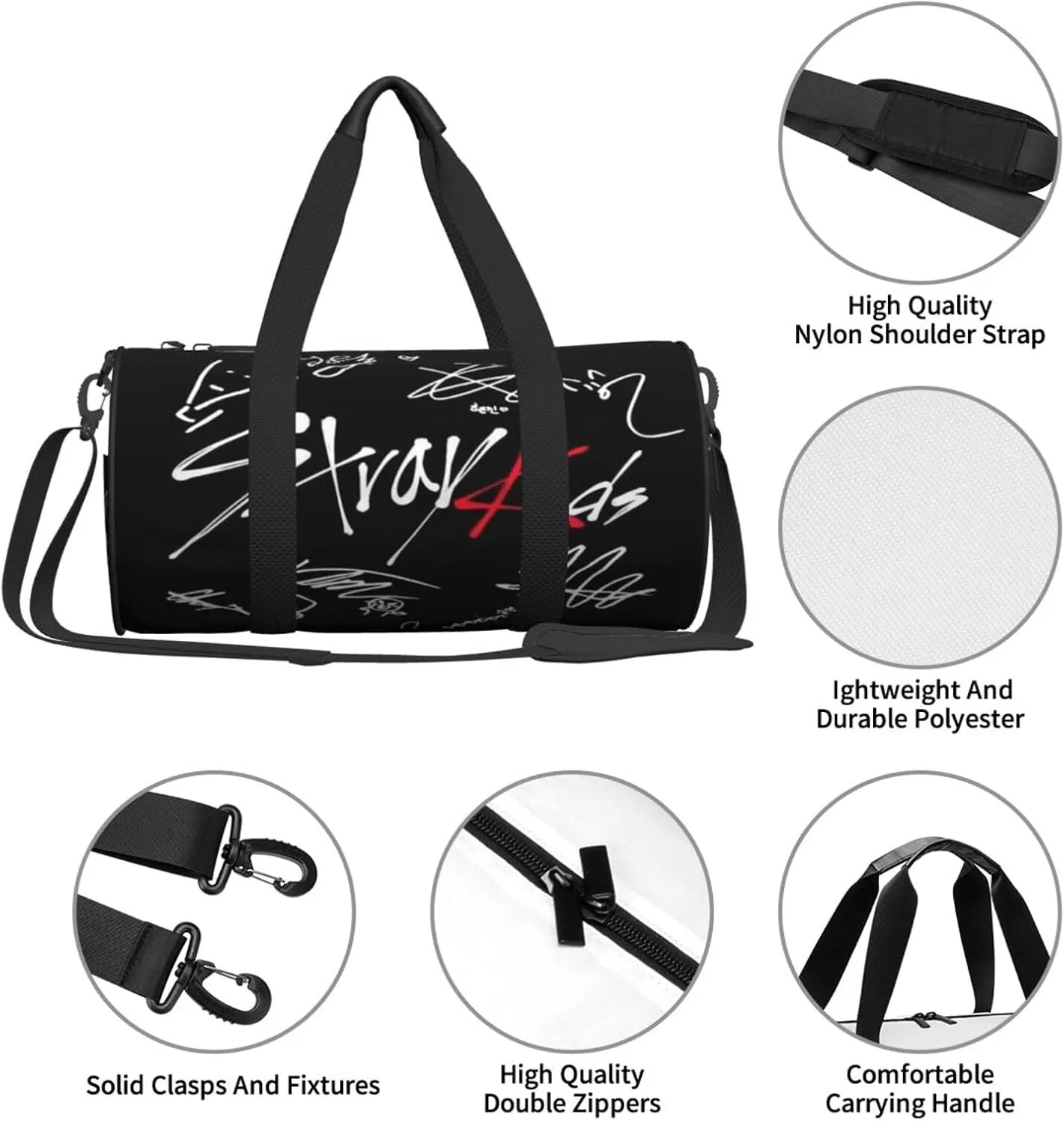 Stray Music Kids Duffel Bags,Traveling Sports Gym Bags for Men and Women