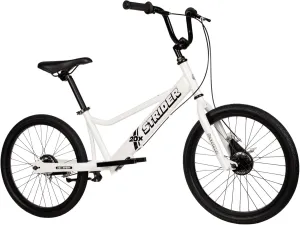Strider 20x, White - Learn-to-Ride Balance Bike for Ages 8  - Includes Dual Drum Handbrakes & Kickstand - Easy Assembly & Adjustments