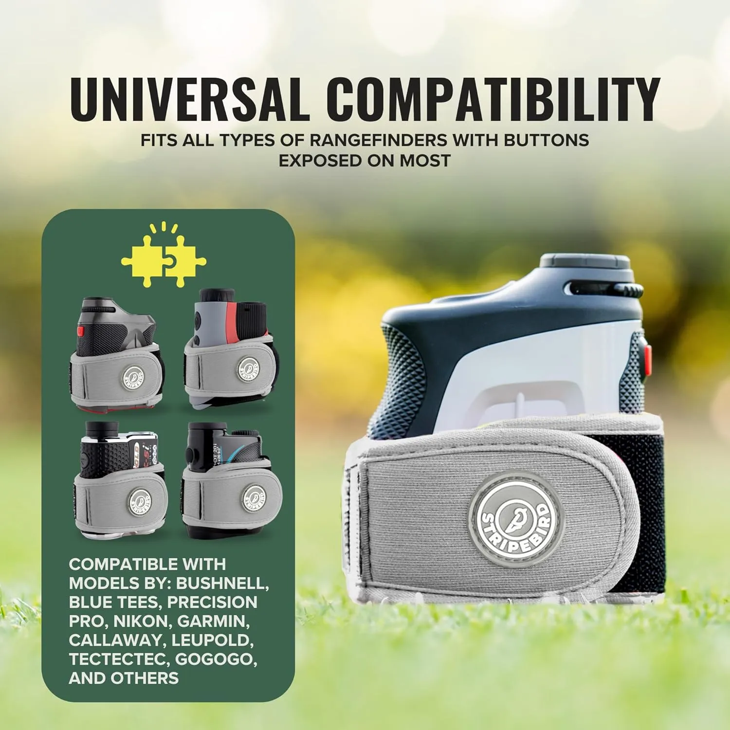 Stripebird 2.0 Slim Golf Rangefinder Magnetic Strap - Form Fitting, No Buckle, Range Finder