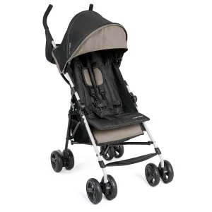 Summer by Ingenuity 3D Mini Convenience Stroller – Lightweight Stroller with Compact Fold, Multi-Position Recline, Canopy with Pop Out Sun Visor – Umbrella Stroller for Travel and More, Cashew Tan