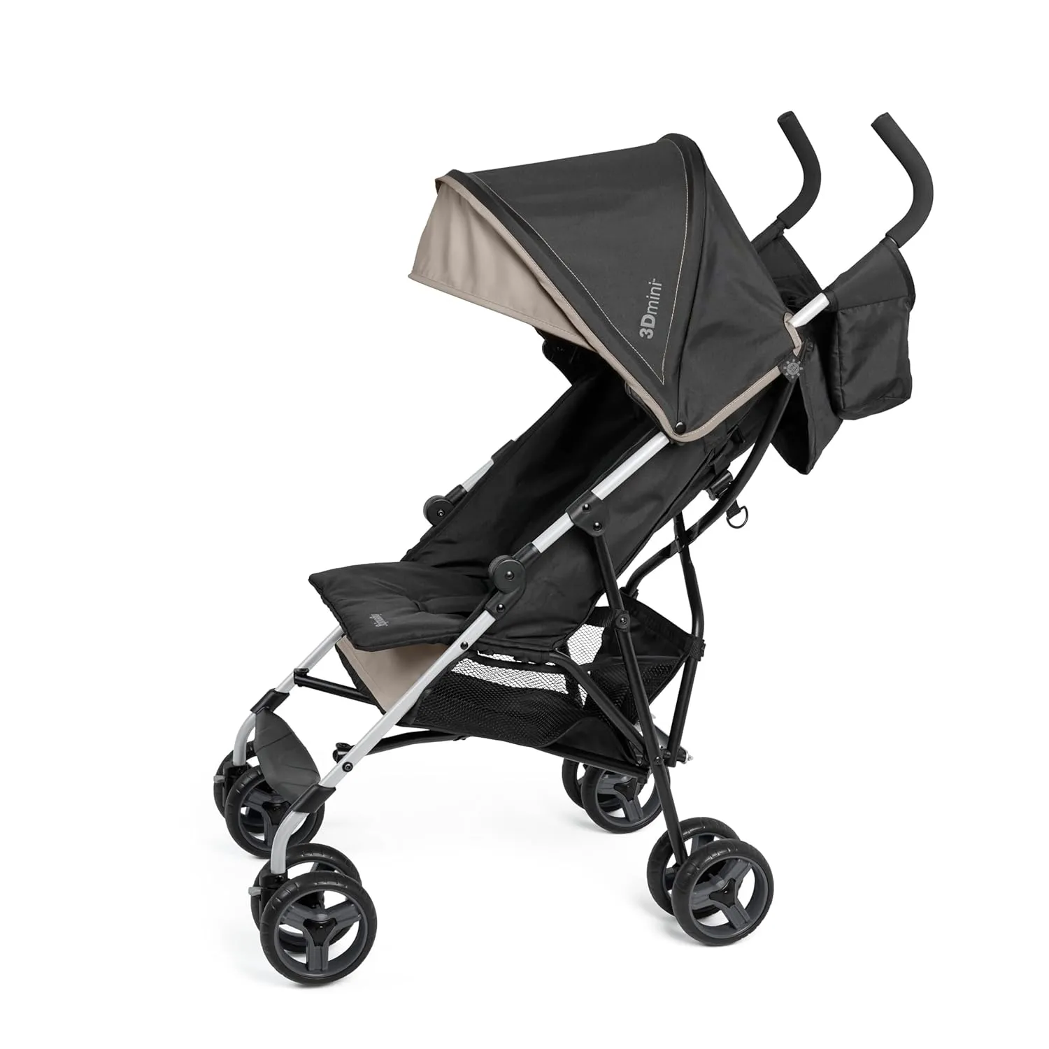 Summer by Ingenuity 3D Mini Convenience Stroller – Lightweight Stroller with Compact Fold, Multi-Position Recline, Canopy with Pop Out Sun Visor – Umbrella Stroller for Travel and More, Cashew Tan
