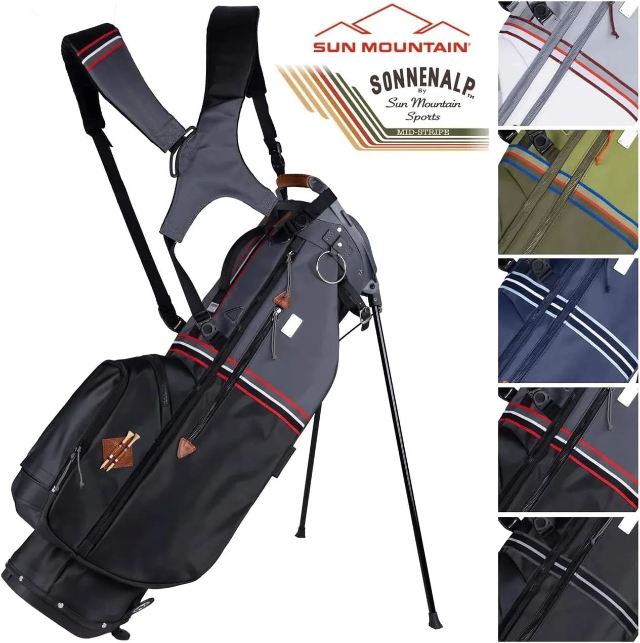 Sun Mountain 2023 Mid Stripe Golf Stand Bag
