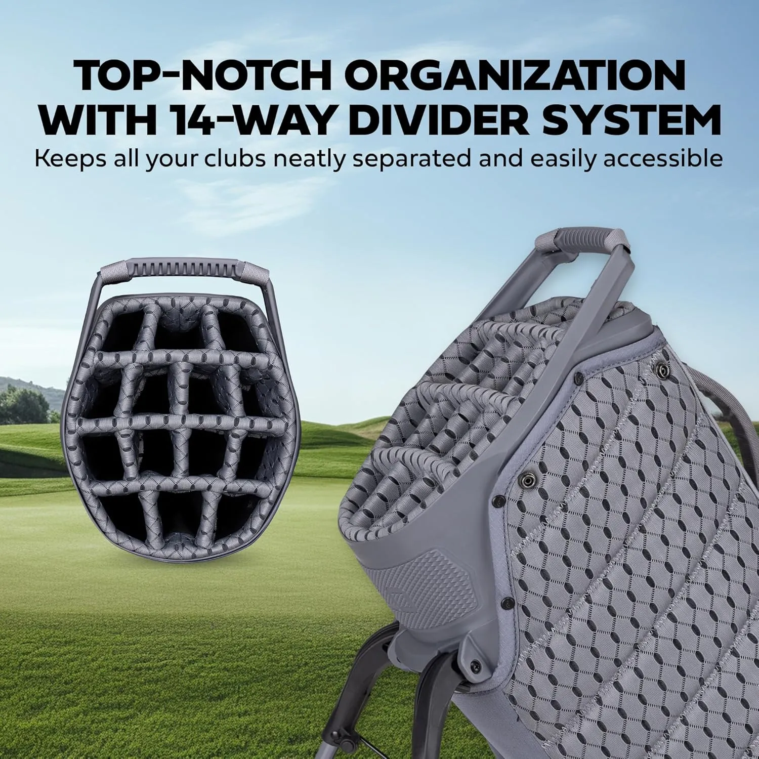 Sun Mountain 2025 4.5LS 14-Way VLO Bag - Prime Organization with Our 14 Way Golf Stand Bag - Lightweight Golf Club Bag with Full-Length Pockets and Adjustable Straps for Enhanced Carry