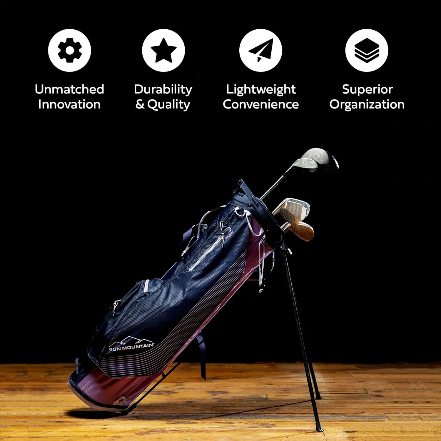 Sun Mountain 2025 4.5LS 14-Way VLO Bag - Prime Organization with Our 14 Way Golf Stand Bag - Lightweight Golf Club Bag with Full-Length Pockets and Adjustable Straps for Enhanced Carry