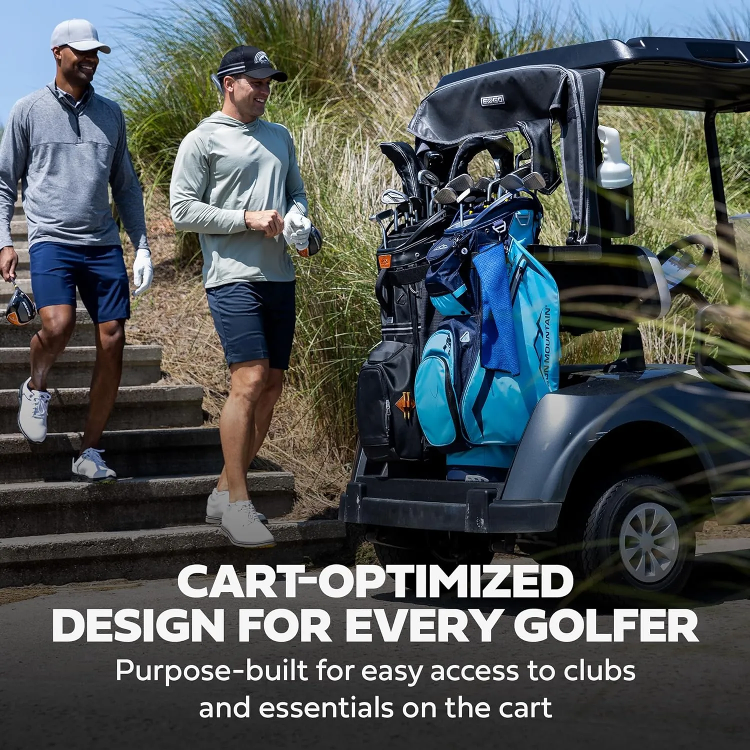Sun Mountain 2025 C-130 Hybrid Golf Bag with 15 Full-Length Dividers and 9 Pockets for Ultimate Convenience - Lightweight Mens Golf Bag with a Cart-Friendly Base for Golf Carts