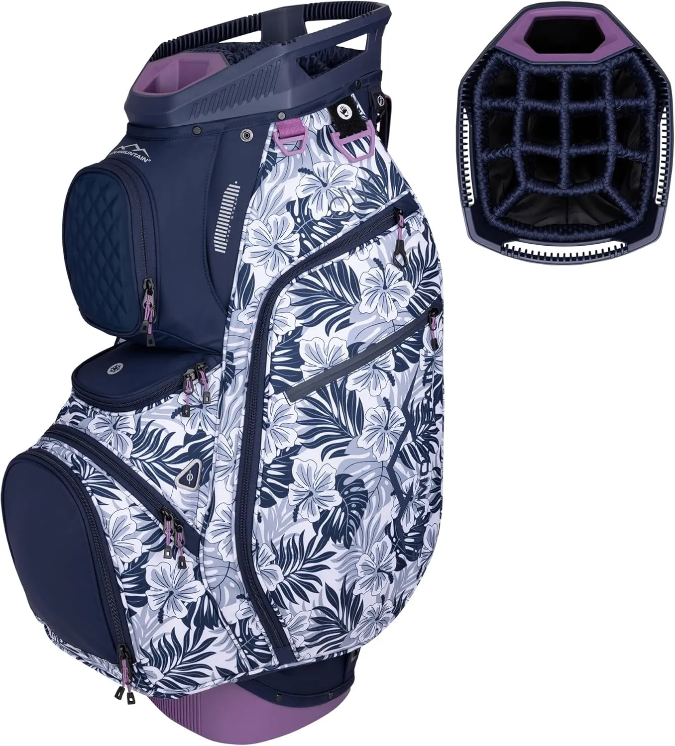 Sun Mountain 2025 Diva 14 Way Divider Golf Bag with 8 Spacious Pockets - Stylish Women's Lightweight Golf Cart Bag with Comfortable Carry Strap for a Seamless Golf Experience