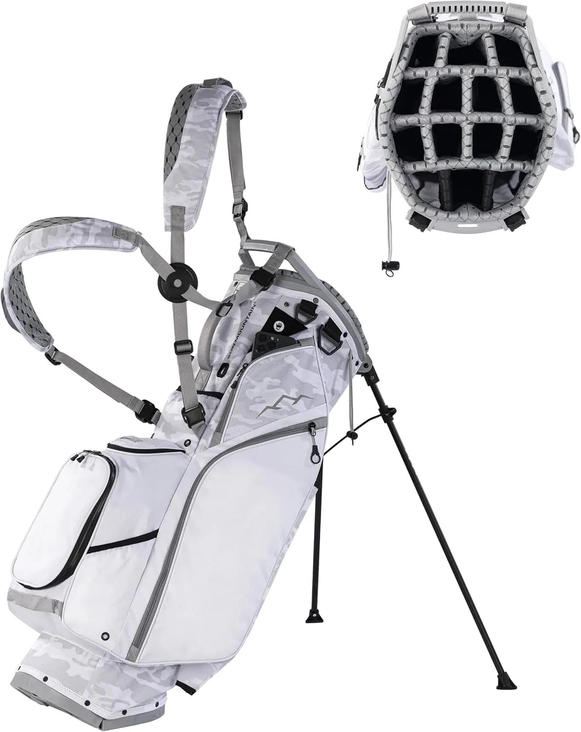 Sun Mountain 2025 Eclipse 3.5 14 Way Golf Stand Bag - Durable Golf Bag with Eleven Pockets for Ample Storage - Features an Ergonomic X-Fit Dual Strap System and a Matching Rain Hood