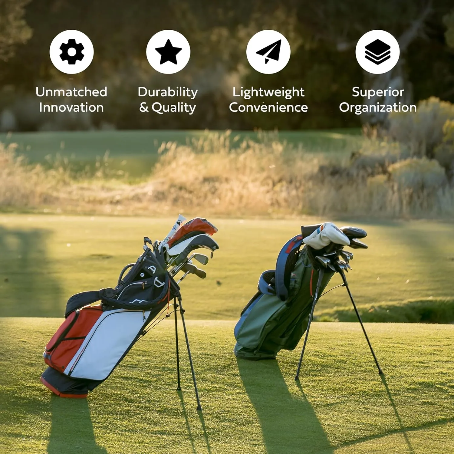 Sun Mountain 2025 Eclipse 3.5 14 Way Golf Stand Bag - Durable Golf Bag with Eleven Pockets for Ample Storage - Features an Ergonomic X-Fit Dual Strap System and a Matching Rain Hood