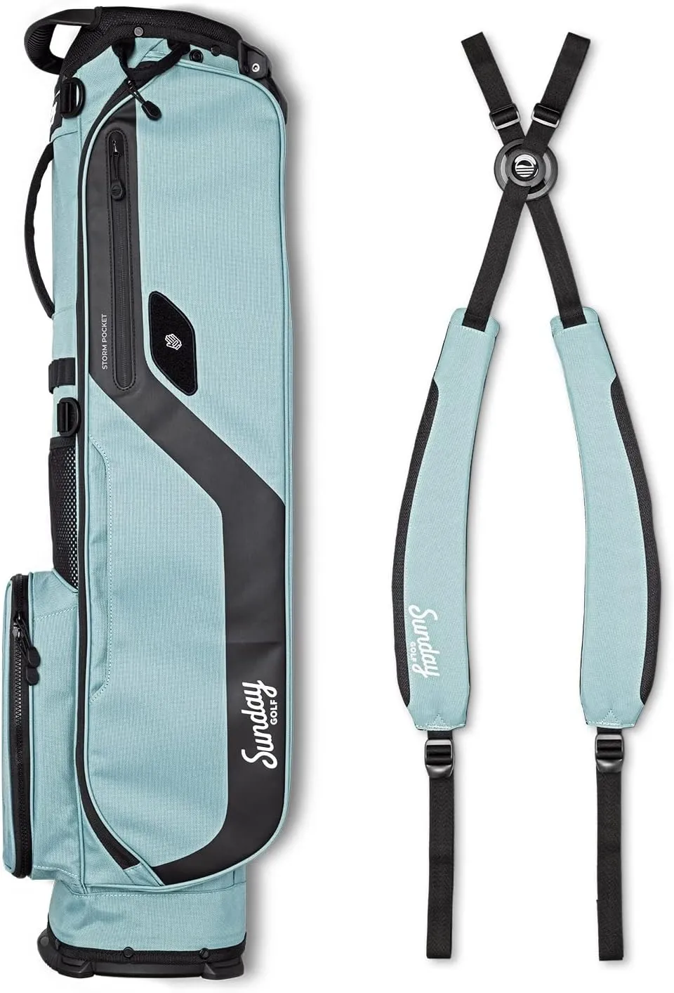Sunday Golf El Camino Bag - Lightweight Sunday Golf Bag with Strap and Stand – Easy to Carry – Golf Stand Bag for The Driving Range, Par 3 and Standard Courses, 3.9 pounds