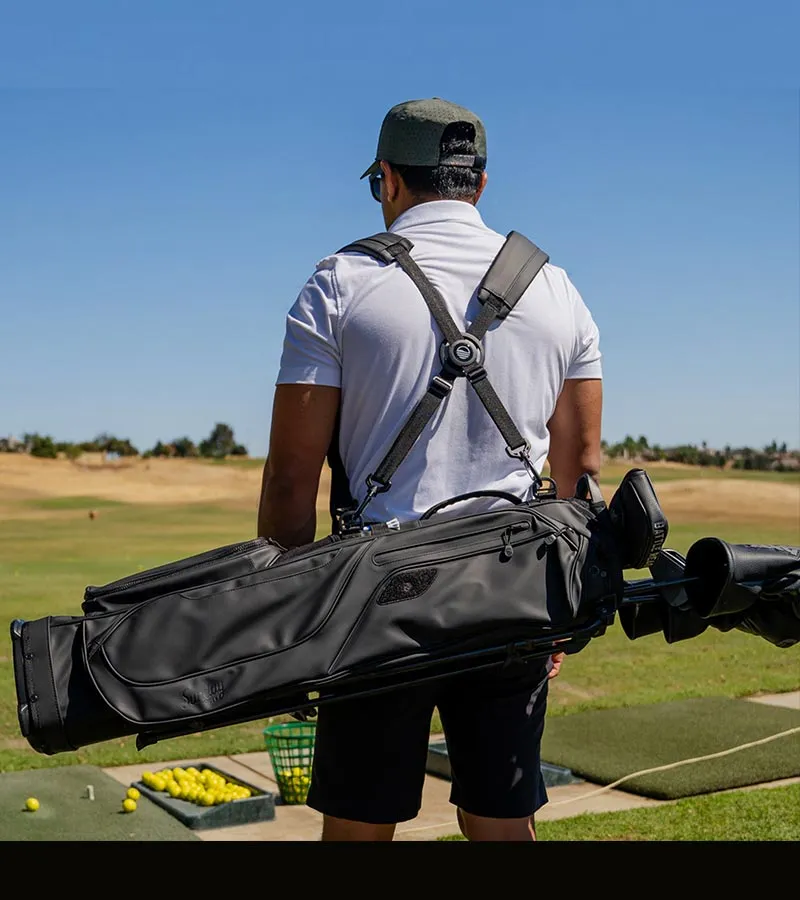 Sunday Golf El Camino S-Class Stand Golf Bag - Black Vegan Leather