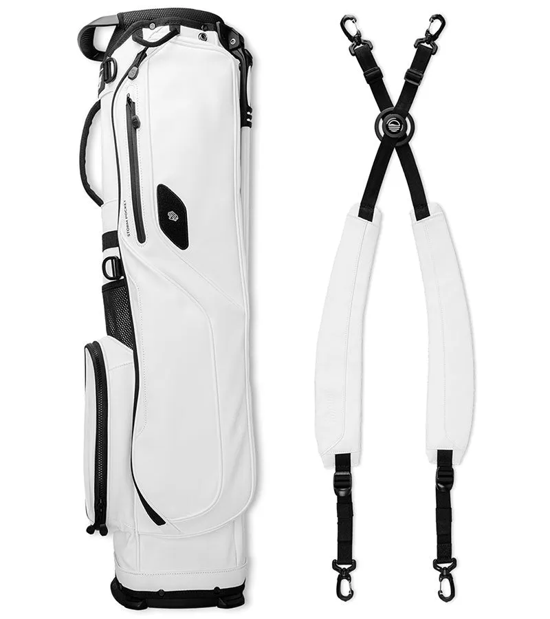 Sunday Golf El Camino S-Class Stand Golf Bag - White Vegan Leather