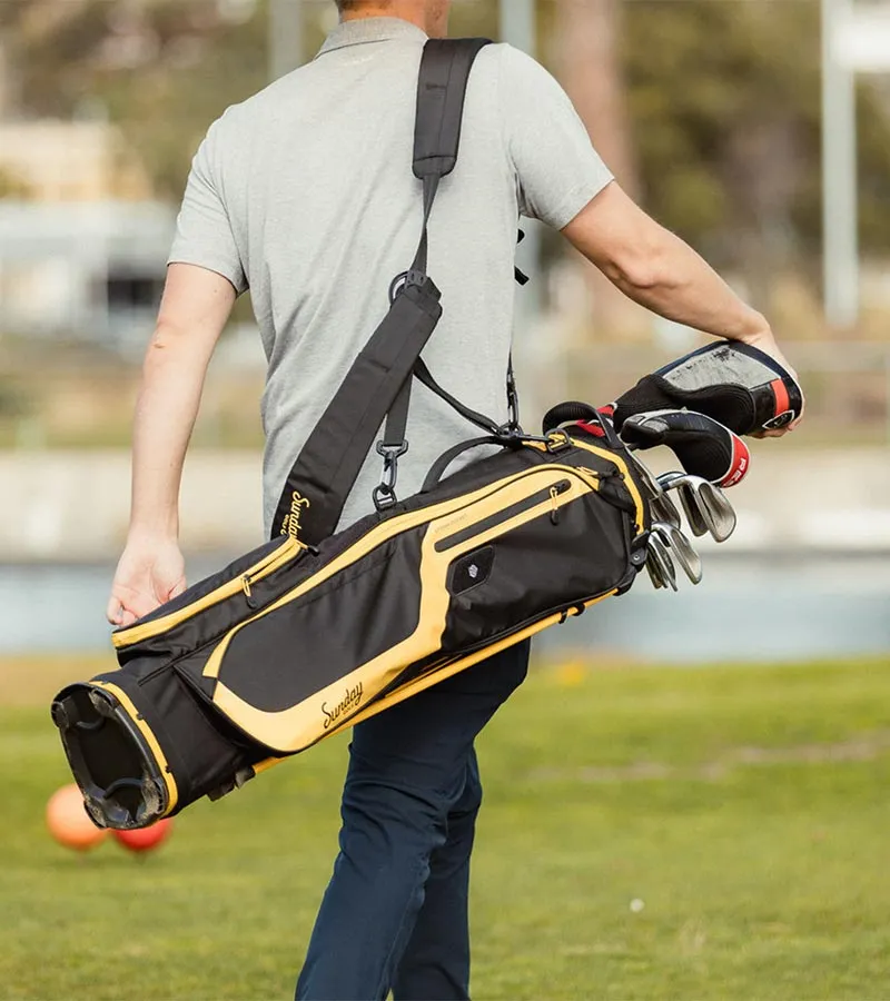 Sunday Golf El Camino Stand Golf Bag - Black & Yellow
