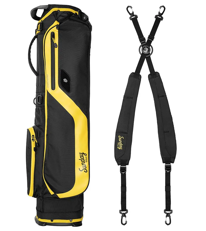 Sunday Golf El Camino Stand Golf Bag - Black & Yellow