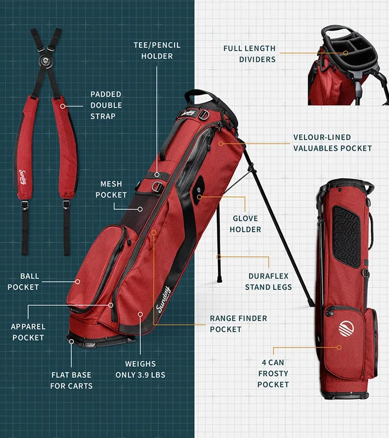 Sunday Golf El Camino Stand Golf Bag - Ron Burgundy