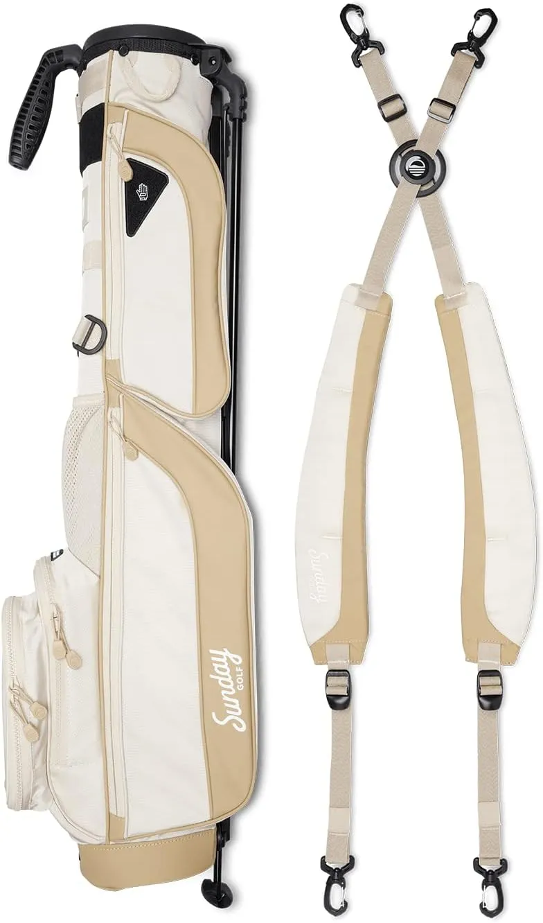 Sunday Golf Loma XL Bag - Lightweight Sunday Golf Bag with Strap and Stand – Easy to Carry Pitch n Putt Golf Bag – Golf Stand Bag for The Driving Range, Par 3 and Executive Courses, 3.4 pounds