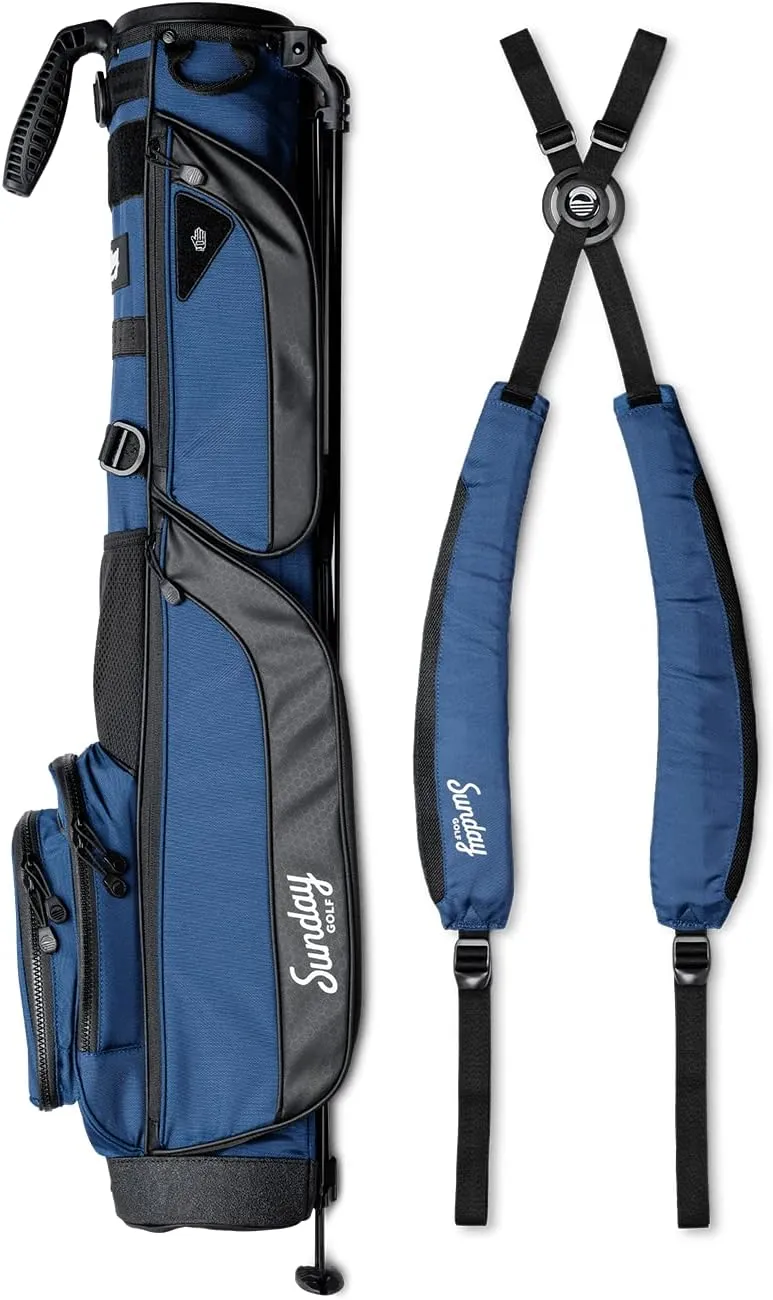 Sunday Golf Loma XL Bag - Lightweight Sunday Golf Bag with Strap and Stand – Easy to Carry Pitch n Putt Golf Bag – Golf Stand Bag for The Driving Range, Par 3 and Executive Courses, 3.4 pounds
