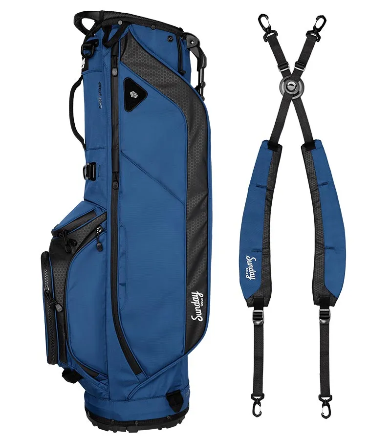 Sunday Golf Ryder Full Size Stand Golf Bag - Navy Blue