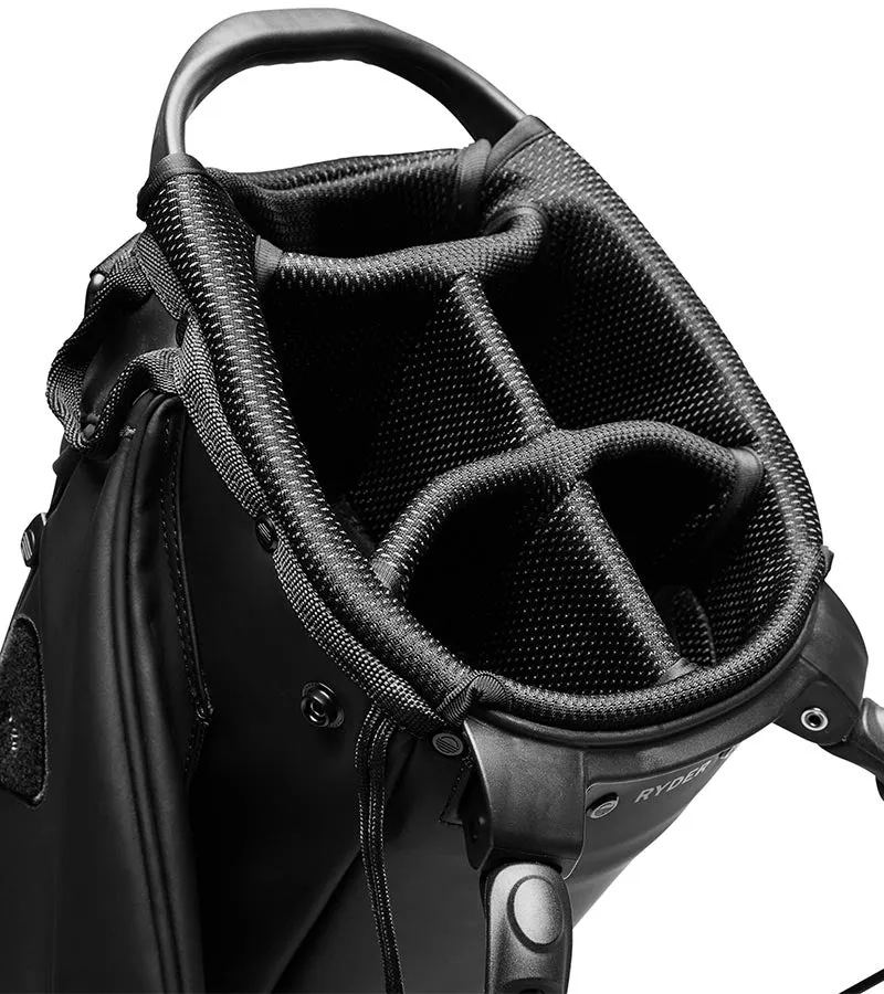 Sunday Golf Ryder S-Class Full Size Stand Golf Bag - Black Vegan Leather