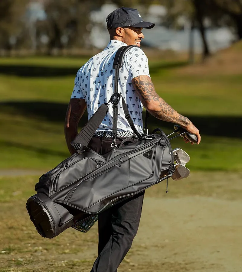 Sunday Golf Ryder S-Class Full Size Stand Golf Bag - Black Vegan Leather