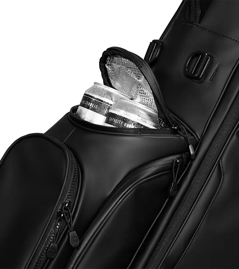 Sunday Golf Ryder S-Class Full Size Stand Golf Bag - Black Vegan Leather