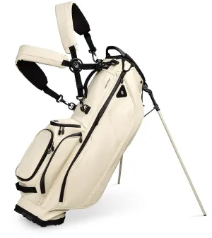 Sunday Golf Ryder S-Class Full Size Stand Golf Bag - Cream Vegan Leather