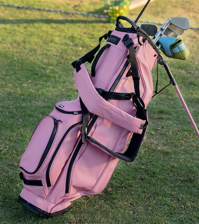 Sunday Golf Ryder S-Class Full Size Stand Golf Bag - Dusty Pink Vegan Leather