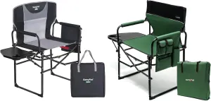 SUNNYFEEL Camping Directors Chair, Heavy Duty,Oversized Portable Folding Chair with Side Table, Pocket for Beach, Fishing,Trip,Picnic,Lawn,Concert Outdoor Foldable Camp Chairs