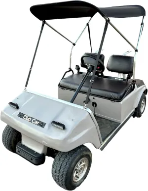 SunPro Quick Release Convertible Removable Black/Beige Golf Cart Top Roof by Cypress Rowe Outfitters Replacement Highly Versatile Top for Golf Carts, Fits All Major Brands, 2 Interchangable Canvases!