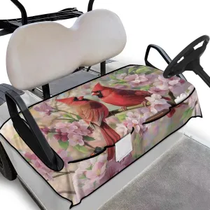 Suobstales Golf Cart Seat Covers Breathable Golf Cart Seat Blanket Towel for Club Car EZGO TXT RXV Golf Carts with 4 Pockets