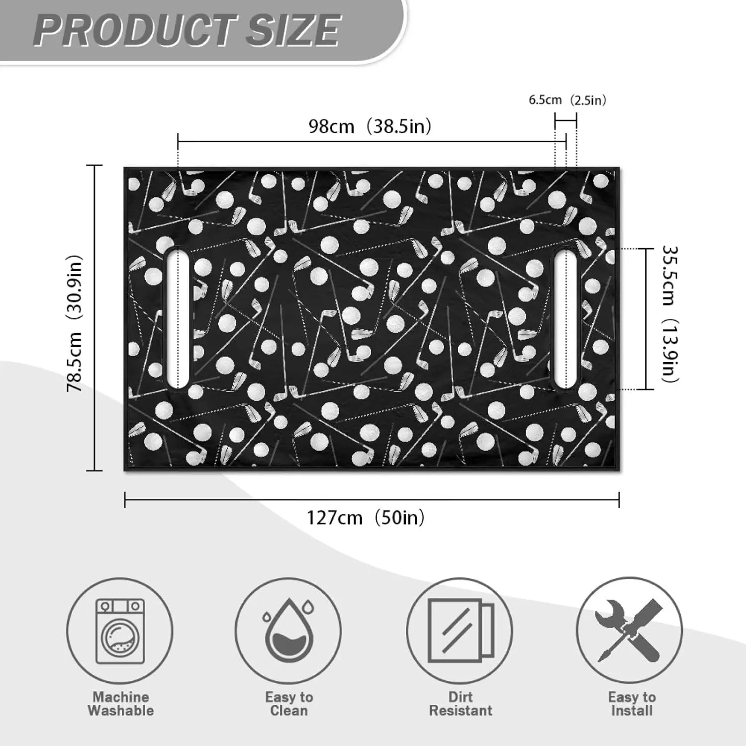 Suobstales Golf Cart Seat Covers/Seat Towel, Breathable Golf Cart Seat Cushions Golf Blanket Golf Club Car Accessories