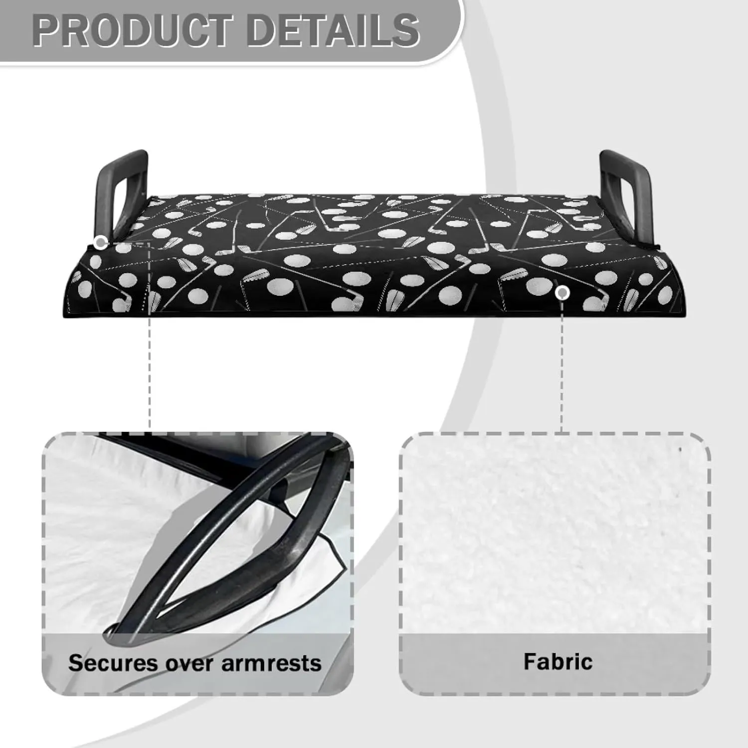 Suobstales Golf Cart Seat Covers/Seat Towel, Breathable Golf Cart Seat Cushions Golf Blanket Golf Club Car Accessories