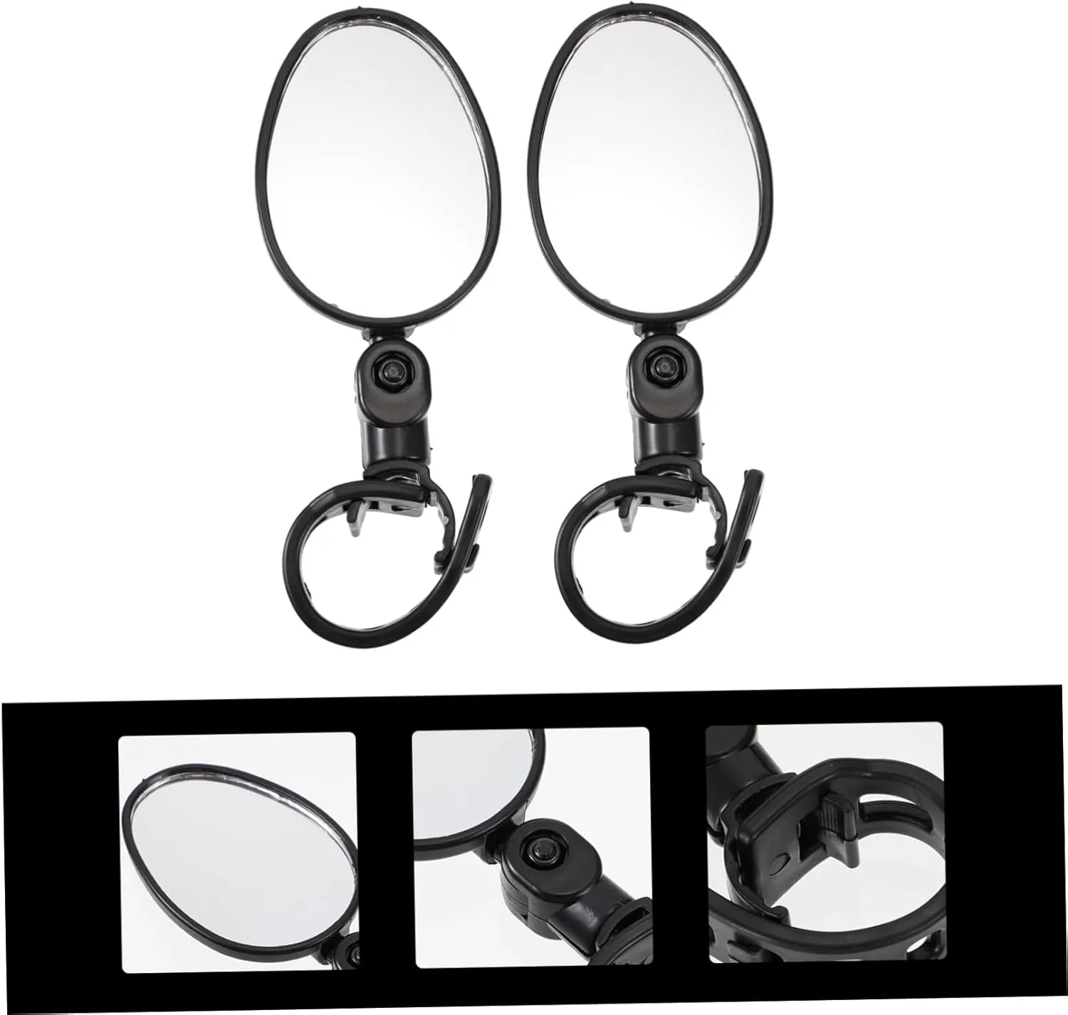 SUPVOX 6pcs Bike Rearview Mirror Handlebar Safety Mirror Cycling Accessory for and Folding Scratch-resistant Polished