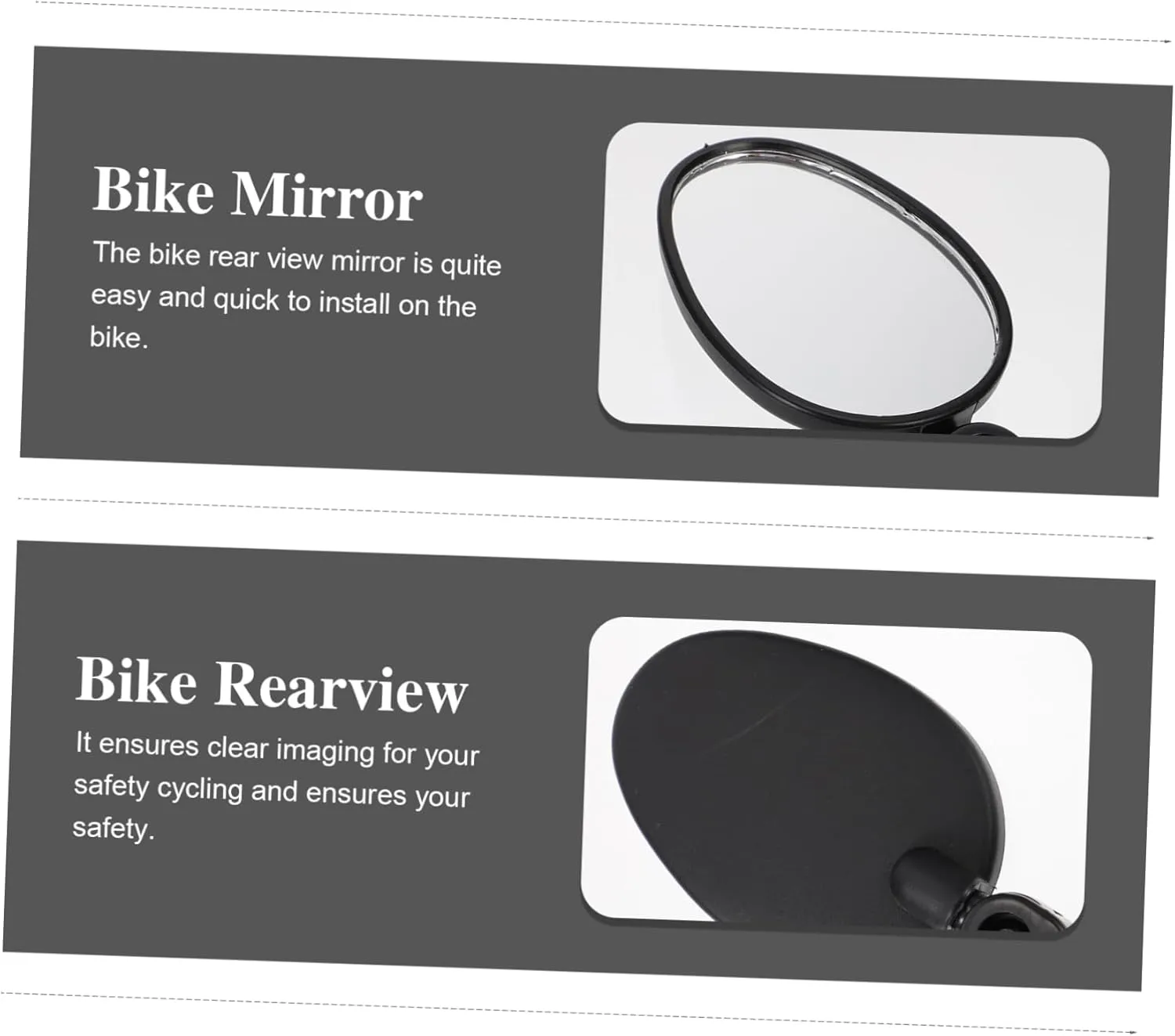 SUPVOX 6pcs Bike Rearview Mirror Handlebar Safety Mirror Cycling Accessory for and Folding Scratch-resistant Polished