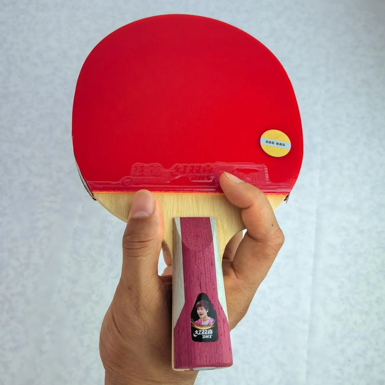 Table Tennis Racquets 4-9 Stars, Table Tennis Paddles with Double Happiness Sticky ITTF Aproved Hurricane 3/8 Rubber, Ping Pong Rackets with Bag or Case, for All Levels